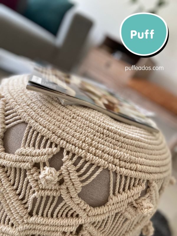 Puff Butaco Macramé. - Imagen 3