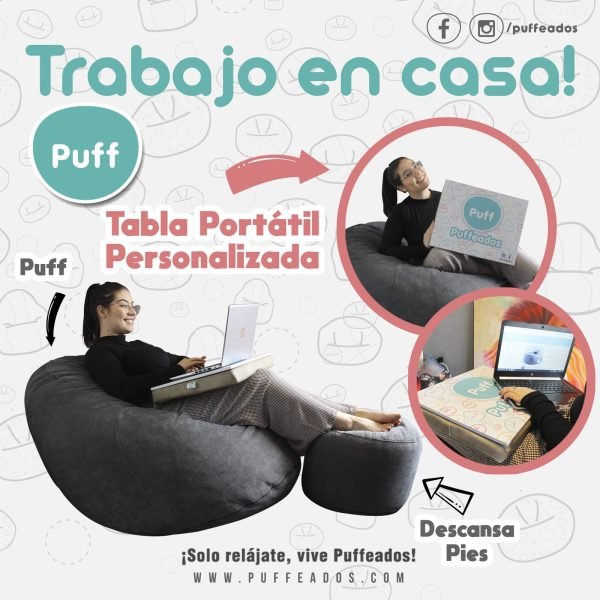 COMBO Puff + Descansa píes + Tabla Portátil personalizada. - Imagen 5