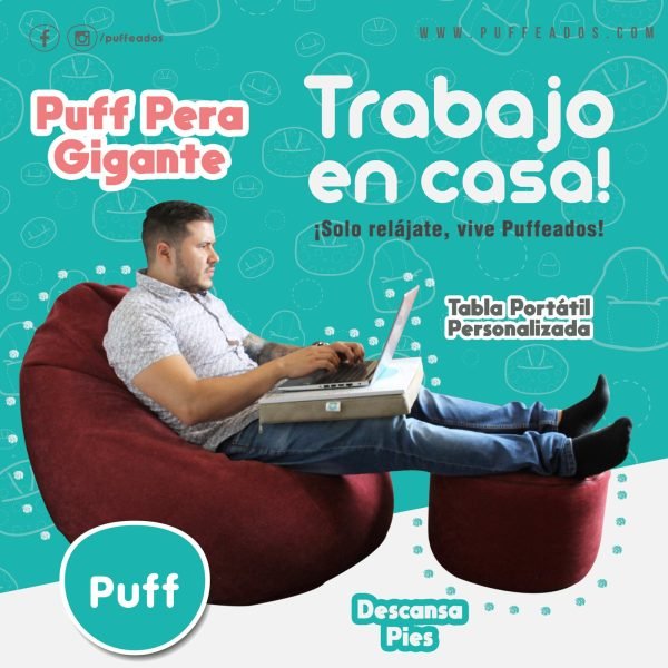 COMBO Puff + Descansa píes + Tabla Portátil personalizada. - Imagen 7