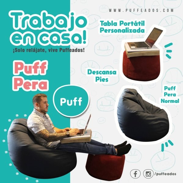 COMBO Puff + Descansa píes + Tabla Portátil personalizada. - Imagen 6